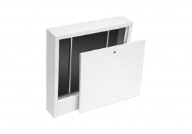 Шкаф наружный SWNE эмалированный для коллекторной группы без смесительной системы 4 (585×350×110), 1