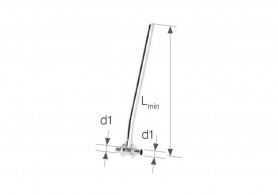 Тройник латунный Push с трубкой Cu Ø15, никелированный, Lmin = 750 мм 12×2 / 12×2, 9013.13 (9013.13)